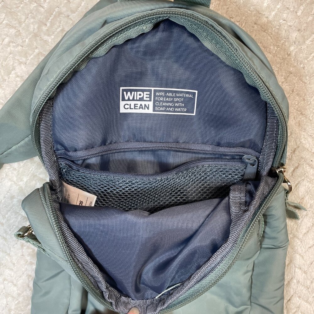 adidas Essentials‎ 2 Sling Crossbody Recycled Bag Gray Green | Utility Gorpcore - Picture 4 of 13